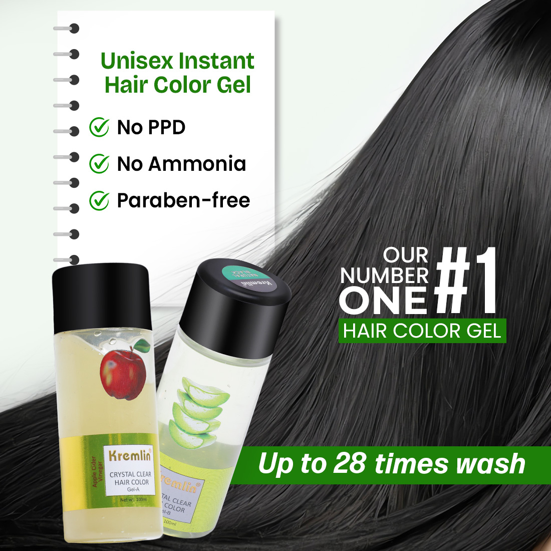 Natural Black Hair Color Apple Aloe Vera 2